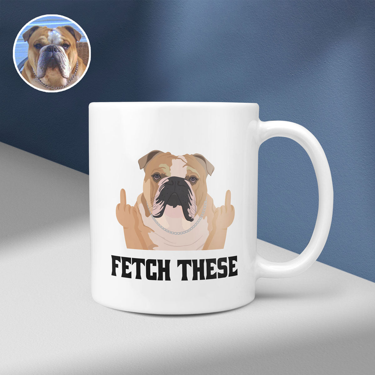 Custom "Fetch These" Funny Dog Mug