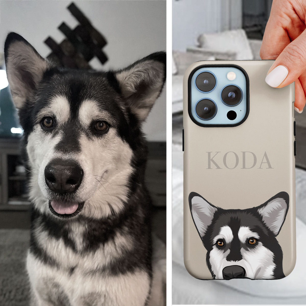 Custom Dog Peek Phone Case