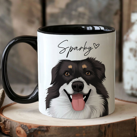 Custom Pet Portrait Colored Mug