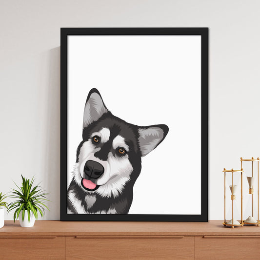 Custom Peekaboo Pet Portrait