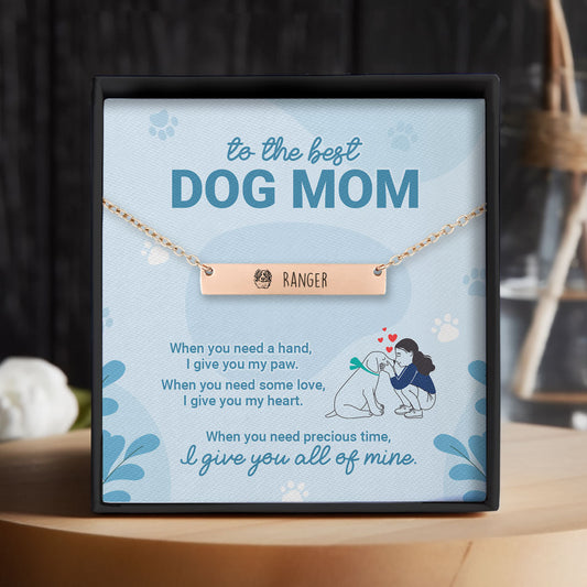 Custom Dog Mom Necklace Gift