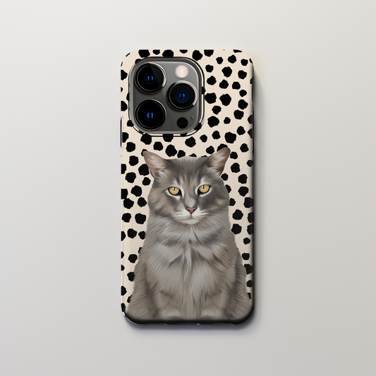 Custom Pet Portrait Spotted Phone Case