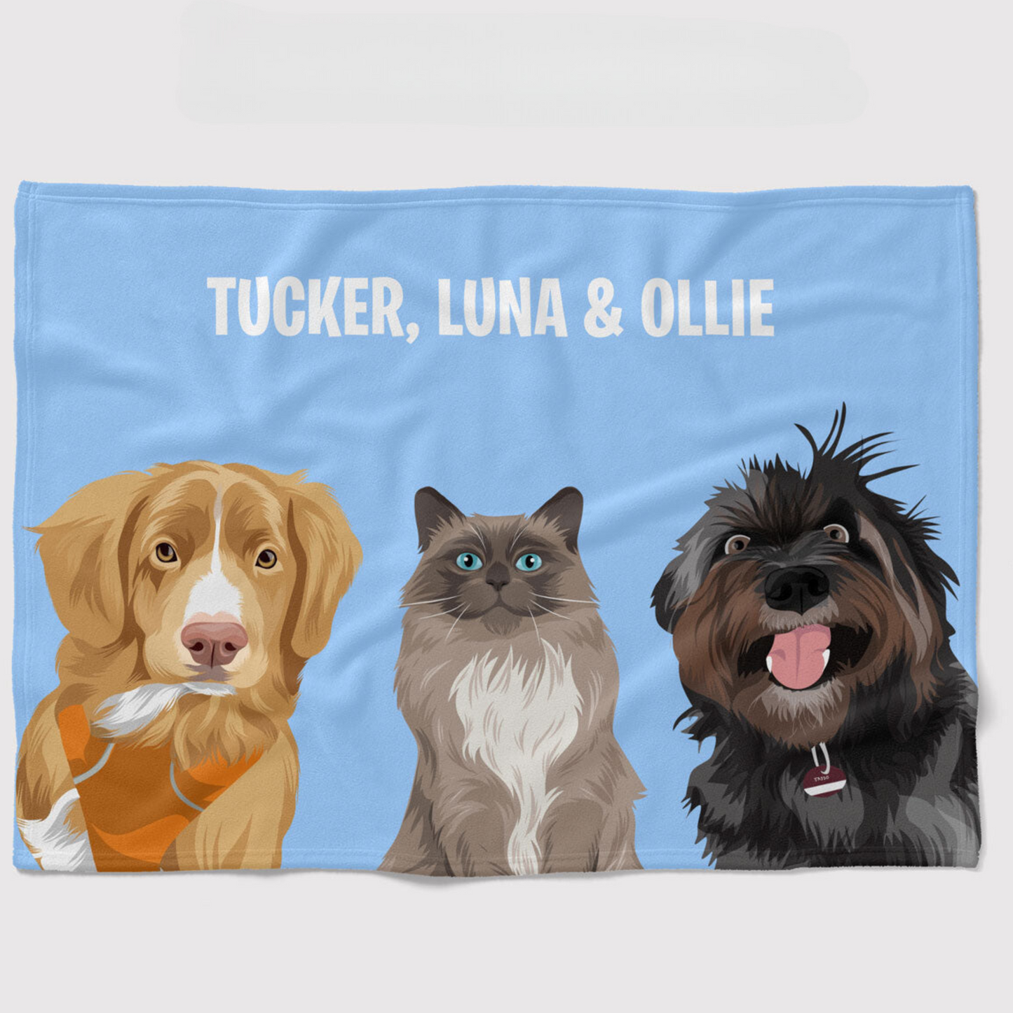 Custom Multiple Pets Blanket