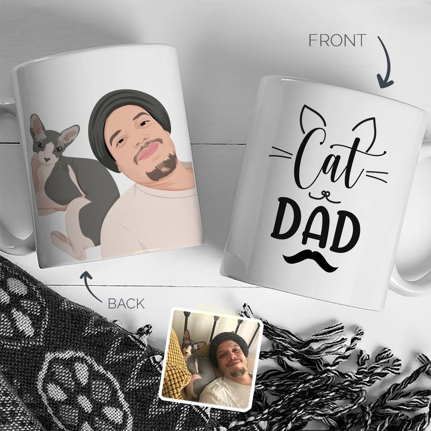 Custom Cat Dad Mug