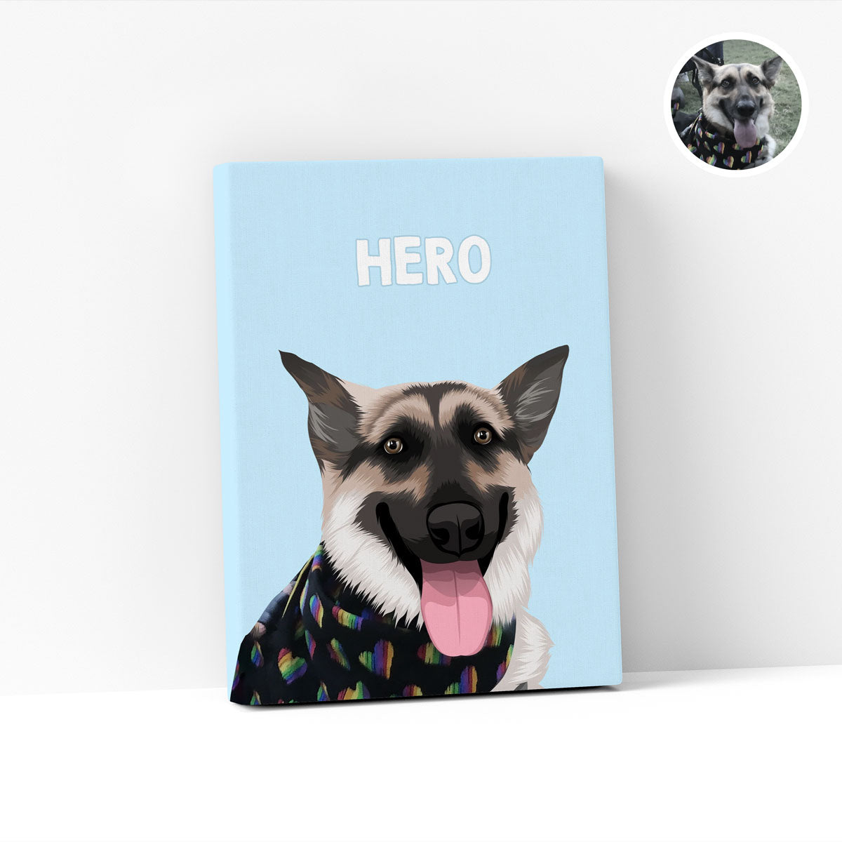 Custom Dog Portrait Canvas