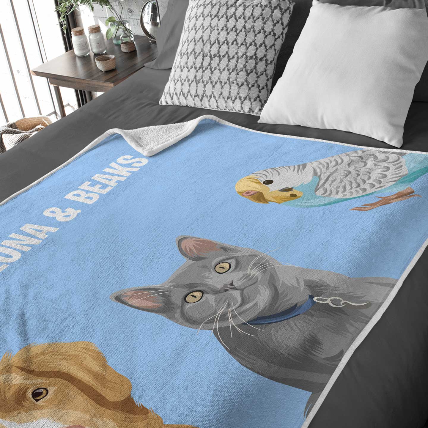 Custom Multiple Pets Blanket