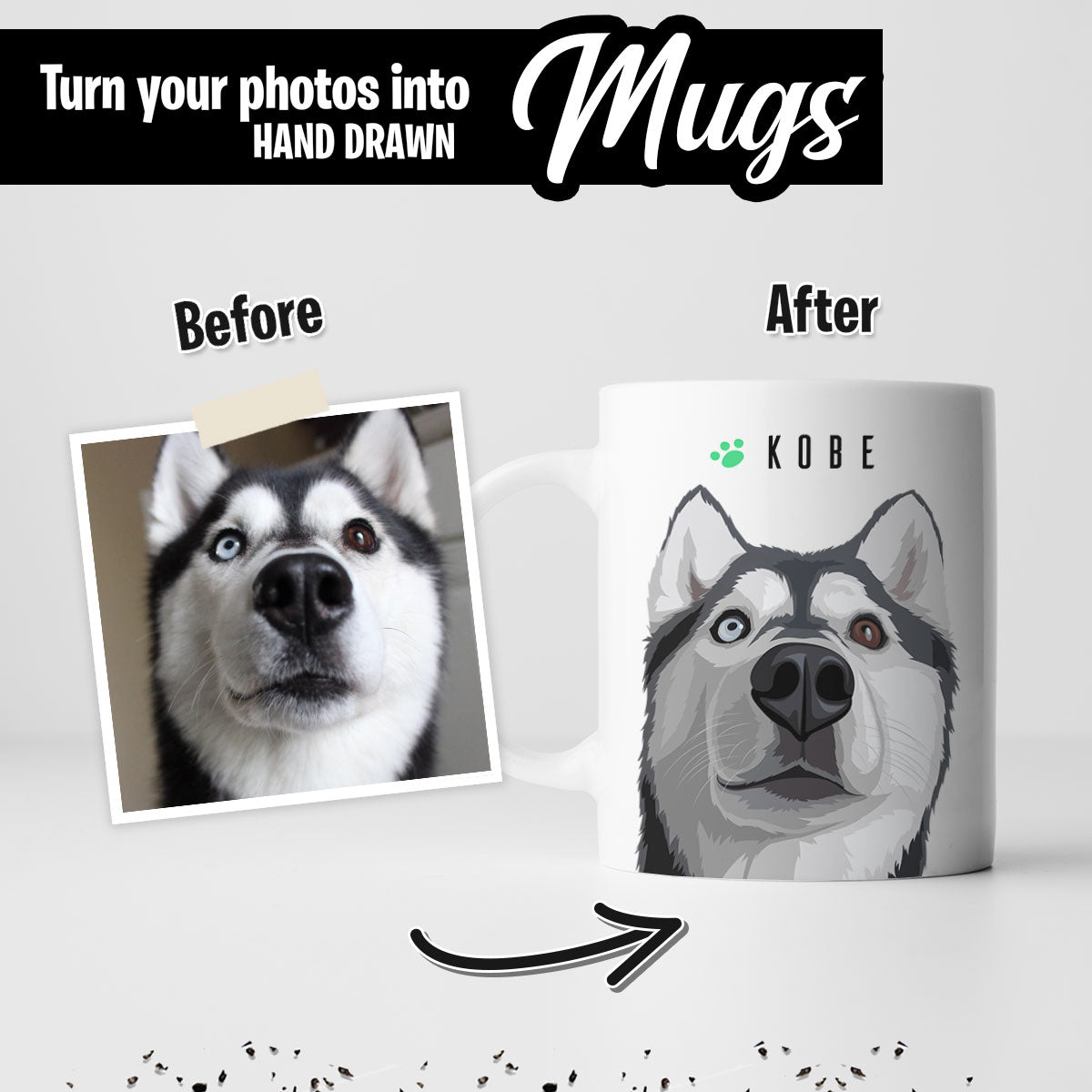 Custom Pet Portrait Mug - ZoeyMaye & Co