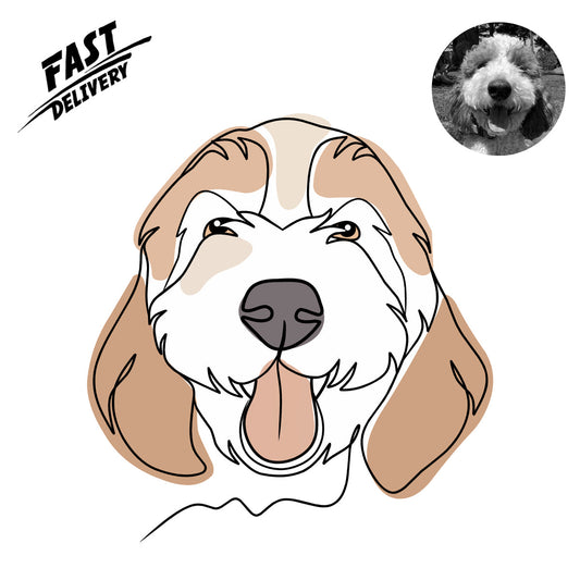 Continuous Dog Line Art - Digital | Printable Art