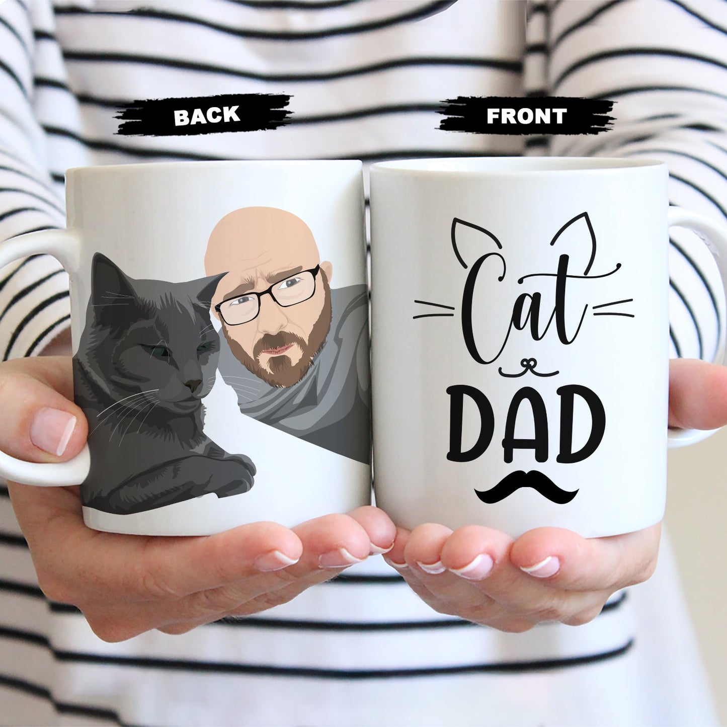 Custom Cat Dad Mug