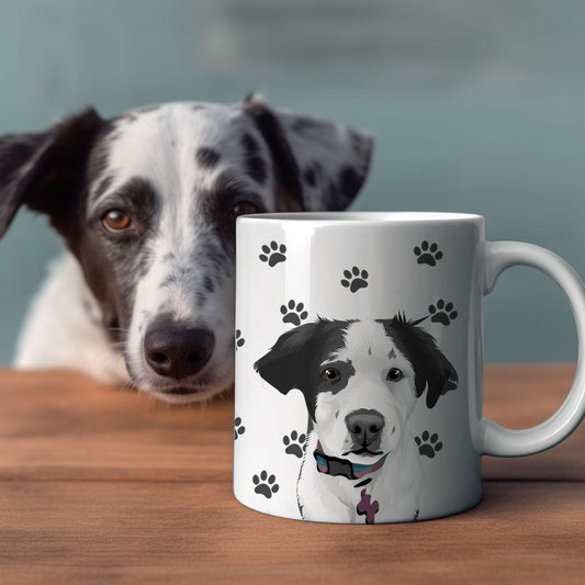 Custom Pet & Paw Pattern Mug